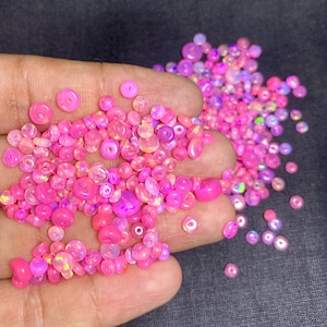 AAA-kwaliteit roze opaal losse kralen Ethiopische opaal rondelle kralen Fire Opal kralen geboorde opaal kralen Gladde roze opaal kralen voor sieraden