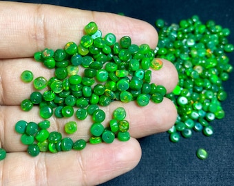 AAA Grade Green Opal Beads Ethiopian Opal Rondelle Beads  Drilled Loose Opal Smooth Beads Welo Opal Beads For Jewelry 4/4.5 MM