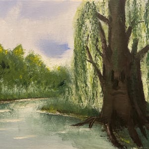 Old Man Willow. original Tolkien inspired oil painting on stretched canvas.