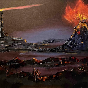 Ein Tolkien inspiriert/ Öl Bild/ Fantasy Gemälde