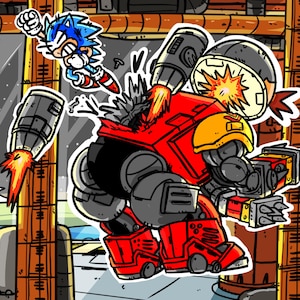 Sonic The Hedgehog (Final Battle) - 8.5x11&quot; Fanart Print