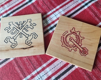 CaitVi Arcane League of Legends Maple Coaster Set