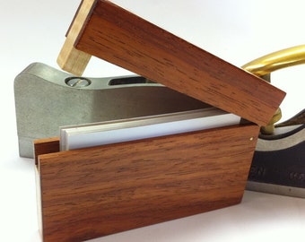 Padauk Wood Business Card Holder