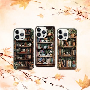 Bookshelf phone case Phone Case Book lover case Cover for iPhone 16 15 14 13 12 Pro Xs Samsung S24 S23 S22 FE A25 A15 Pixel 9 8A 7