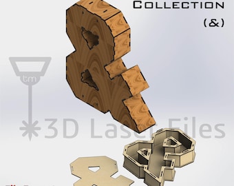 Ampersand Collection (&) - For laser cut - CNC vector files