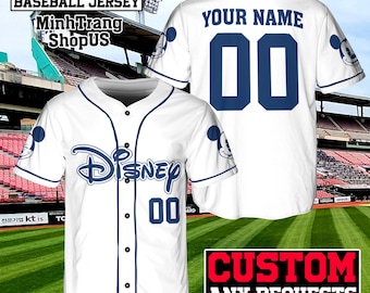 Disney Baseball Jersey, Mickey Mouse Sports Shirt, Custom Disney Name Jersey, Personalized Sports Tee