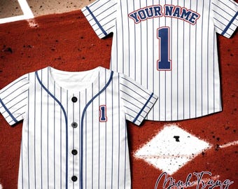 Custom Baseball Jersey, Personalized Name Number Shirt, Kid Youth Adult Baseball Jersey, Team Uniform Gift, Sports Fan Shirt