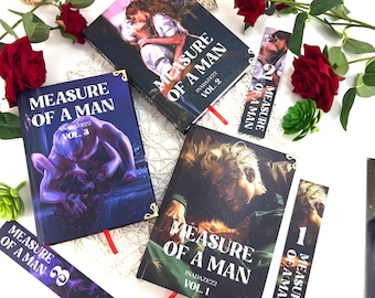 Conjunto de libros "La medida de un hombre": Edición de lujo de tapa dura de 3 volúmenes, nueva portada, romance romántico