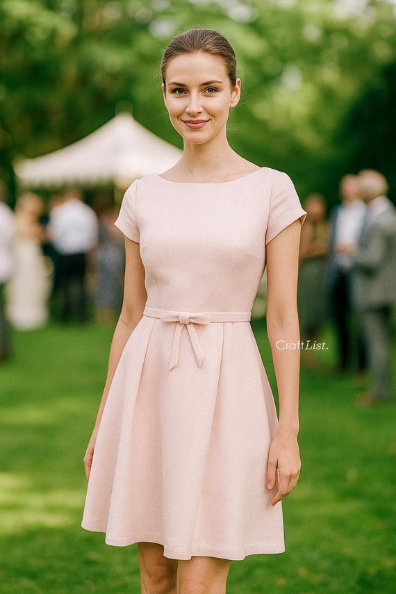 Classic Bridesmaid Dress, Wedding Guest Gown, Formal Evening Dress,  Business Attire for Women - Etsy