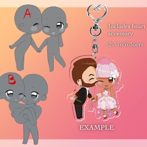 YCH Chibi Yumeship / OC x Canon / Selfship / Custom Acrylic Keychain Commissions