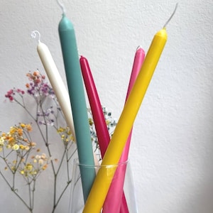 Set of 2 - Very Tall Taper Candles - 10&#39;&#39; Candles Set - Soy Wax and Beeswax Taper Candles - Colorful Taper Candles - Twisted Taper Candles