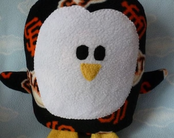 San Francisco Giants Penguin Plush / Add Personalization / Gift / Penguin Pillow Pal / Handmade Plushie / Baby Safe