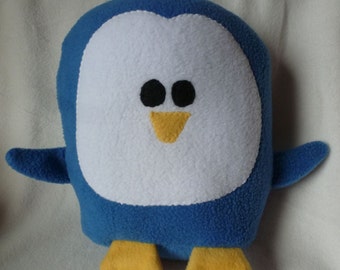 Blue Penguin Plush / Add Personalization / Gift / Penguin Pillow Pal / Handmade Plushie / Baby Safe
