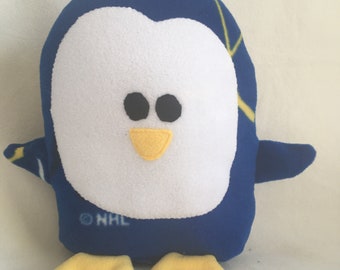 Plush NHL St. Louis Blues Penguin / Add Personalization / Gift / Penguin Pillow Pal / Handmade Plushie / Baby Safe