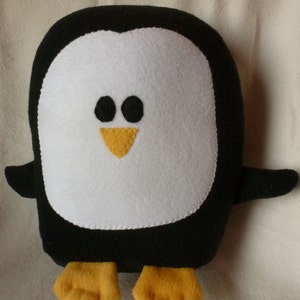 Black Penguin Plush / Add Personalization / Gift / Penguin Pillow Pal / Handmade Plushie / Baby Safe image 1