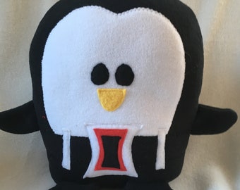 Penguin Plush / Black Widow / Gift / Penguin Pillow Pal / Handmade Plushie / Baby Safe