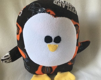 Cleveland Browns Penguin Plush /Add Personalization / Gift / Penguin Pillow Pal / Handmade Plushie / Baby Safe