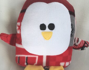 University of Wisconsin Badgers Penguin / Add Personalization / Gift / Penguin Pillow Pal / Handmade Plushie / Baby Safe