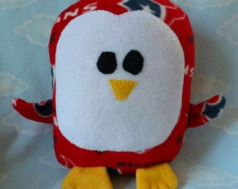 Houston Texans Penguin Plush/ Add Personalization / Gift / Penguin Pillow Pal / Handmade Plushie / Baby Safe