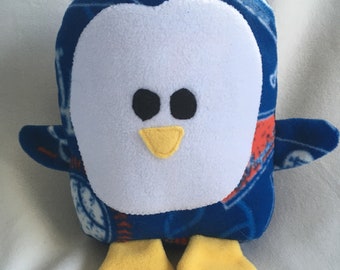 Plush LA Dodgers Penguin / Add Personalization / Gift / Penguin Pillow Pal / Handmade Plushie / Baby Safe