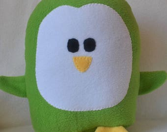 Green Penguin Plush / Add Personalization / Gift / Penguin Pillow Pal / Handmade Plushie / Baby Safe