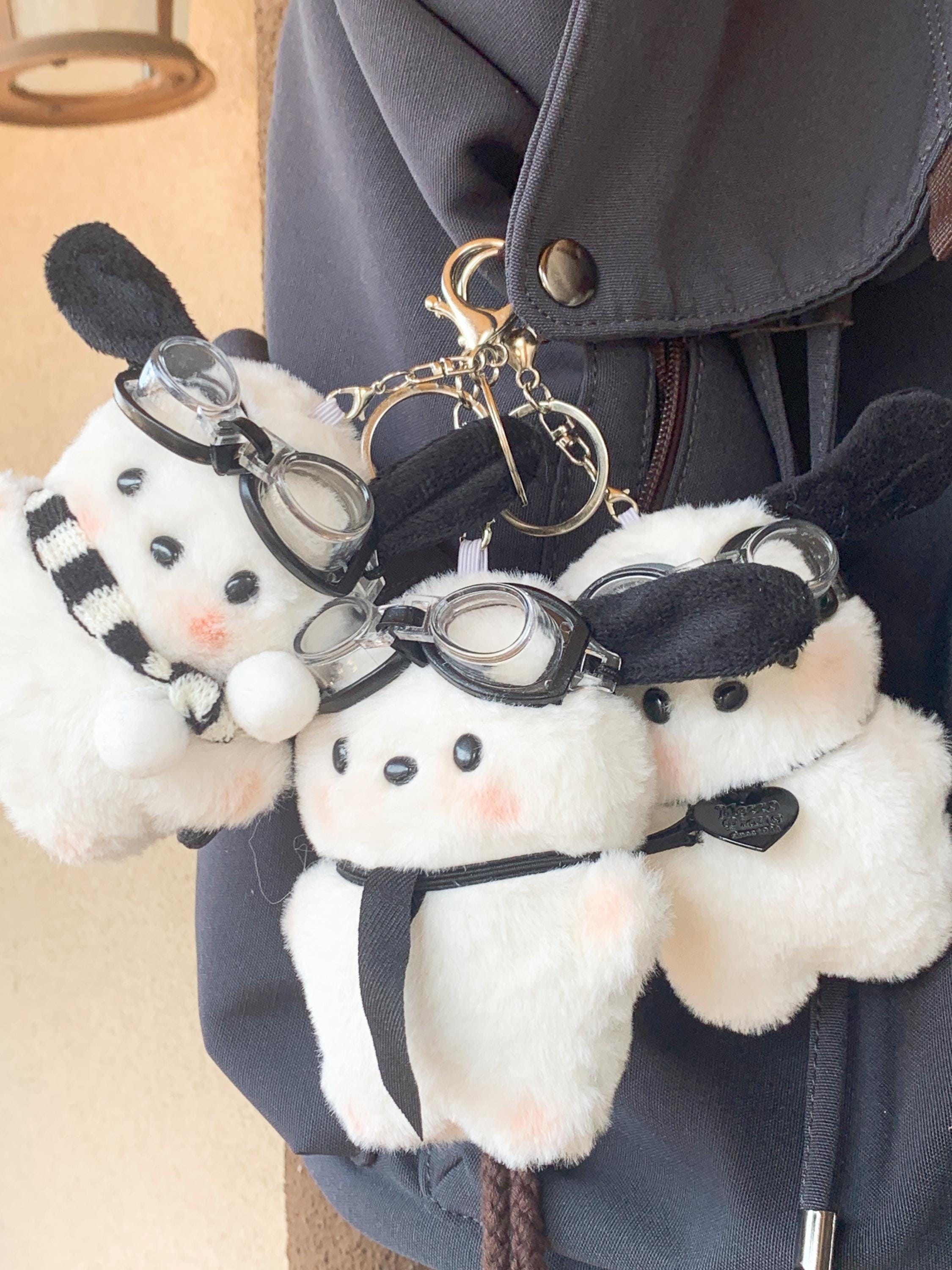 Sanrio Pochacco Plush Bag Charm Keychain | Plushie Cartoon Dog