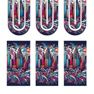 Jumbo Paperclip & Lesezeichen Design Set – Hochauflösendes PDF für Sublimation 18 Seiten Fertig zum Drucken • Fertig zum Pressen •