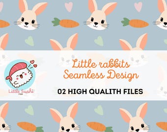 Rabbit Seamless Pattern, Repeated pattern, Rabbits JPG, Sublimation Design, 300 DPI