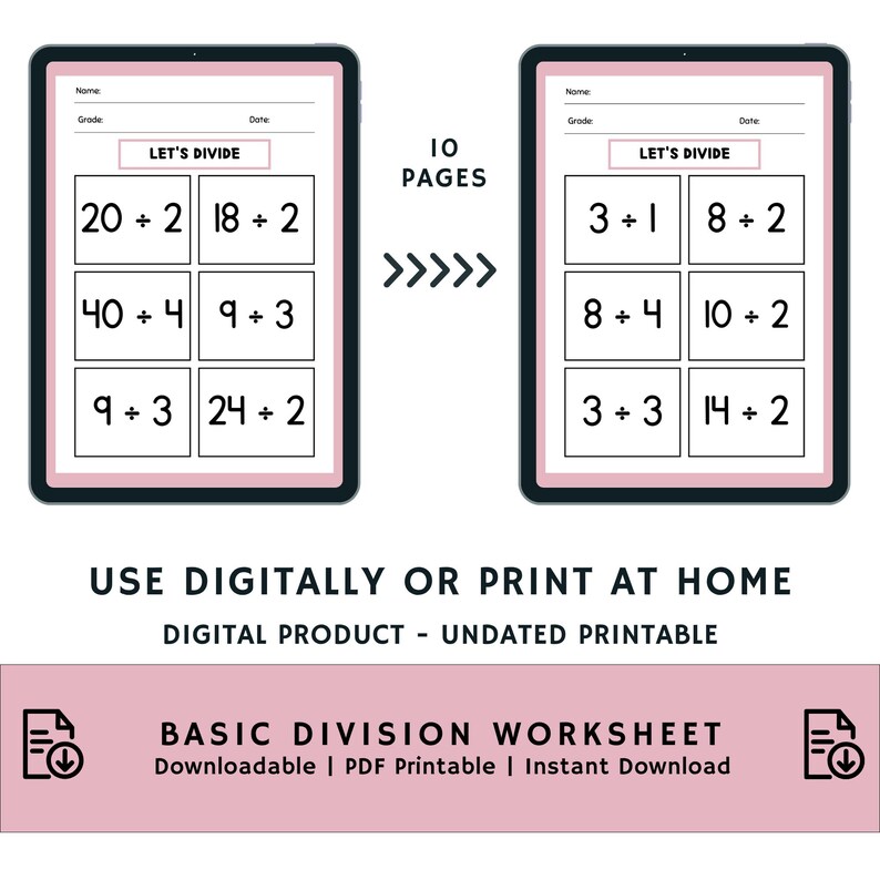 Printable Basic Division Worksheets for Kids – Fun & Educational Math ...