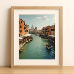 Venetian Canal Canvas Art Print, Wall Decor, Home Artwork, Office Decoration, Gift for Travel Lovers, Bohemian Style