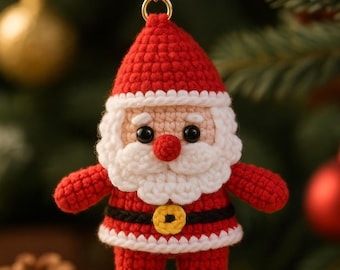 Santa Claus Crochet Pattern PDF – Cute Christmas Ornament Amigurumi | Easy Beginner Holiday Decoration, DIY Christmas Gift Idea