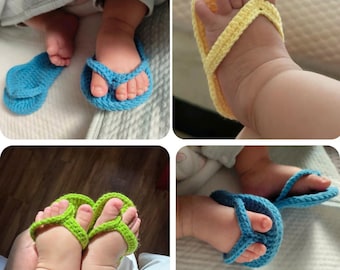 Baby Flip Flops Crochet Pattern PDF – Easy Infant sandals Tutorial, Newborn Summer Shoes, Quick & Cute Baby Footwear DIY