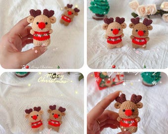 Christmas Reindeer Crochet Pattern PDF – Cute Amigurumi Rudolph Plush Toy | Easy Holiday DIY Gift Tutorial