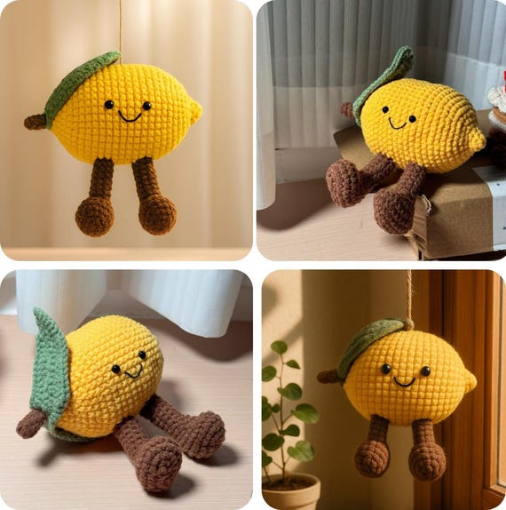 Lemon Jellycat Amigurumi Crochet Pattern PDF – Cute Kawaii Lemon