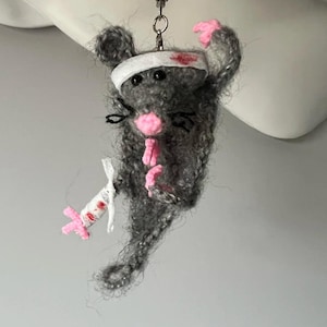 Crochet Mouse Bookmark Pattern, Amigurumi Keychain Tutorial (PDF)