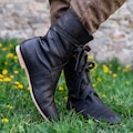 Medieval Viking Boots for Men – Black & Brown LARP Cosplay Shoes, Renaissance Festival Footwear product logo