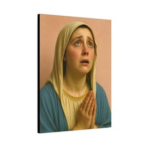 Toile Notre-Dame des Douleurs : oeuvre d&#39;art murale religieuse catholique
