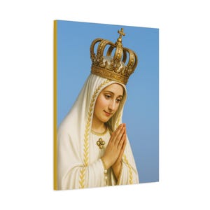 Blessed Virgin of Fatima Canvas Art: Religious Christian Home Decor