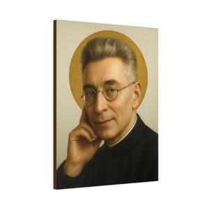 Saint Titus Brandsma Canvas - Carmelite Martyr of Dachau Icon