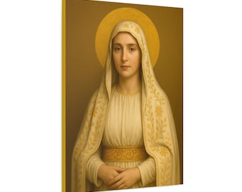 Our Lady of Fatima Canvas - DEVOTIO Collection, Catholic Marian Wall Art