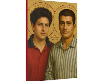 Saints Carlo Acutis & Pier Giorgio Frassati Canvas: Catholic Home Decor