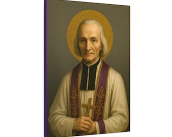 Saint John Vianney DEVOTIO Canvas - Curé of Ars, Patron of Priests Icon