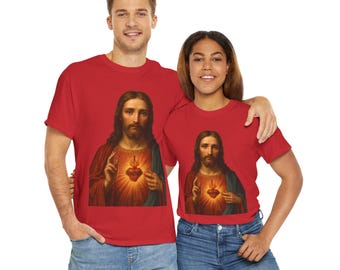 Sacred Heart of Jesus - Unisex Heavy Cotton Tee (9 Colors)