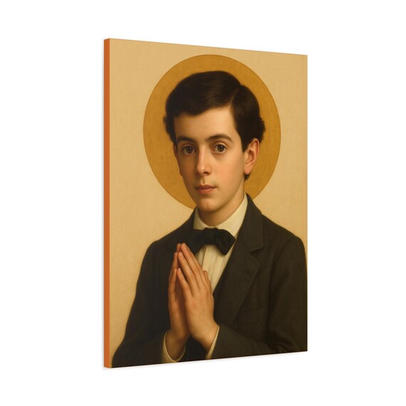 Saint Dominic Savio Canvas - Young Student and Disciple of Don