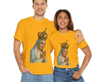 Our Lady of Fatima - zwaar katoenen uniseks T-shirt (9 kleuren)