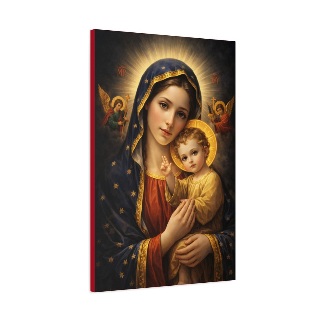 Our Lady of Perpetual Help Canvas Catholic Marian Icon Wall Art - Etsy
