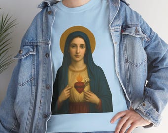 Immaculate Heart of the Blessed Virgin Mary - Unisex Heavy Cotton Tee (9 Colors)