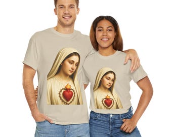 Immaculate Heart of Mary - Unisex Heavy Cotton Tee (9 Colors)