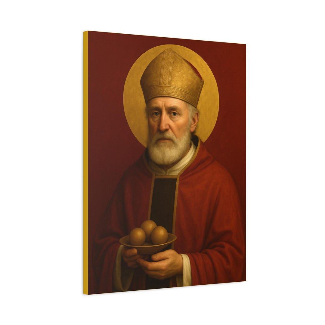 Saint Nicholas of Myra DEVOTIO Canvas - Patron of Children, Christian ...