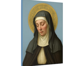 Saint Bridget of Sweden Canvas - Mystic and Religious Founder Icon